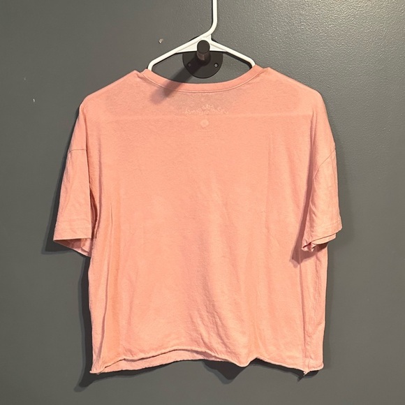 The Rolling Stones T Shirt Womens size Medium Pink Raw Hem - Picture 3 of 3